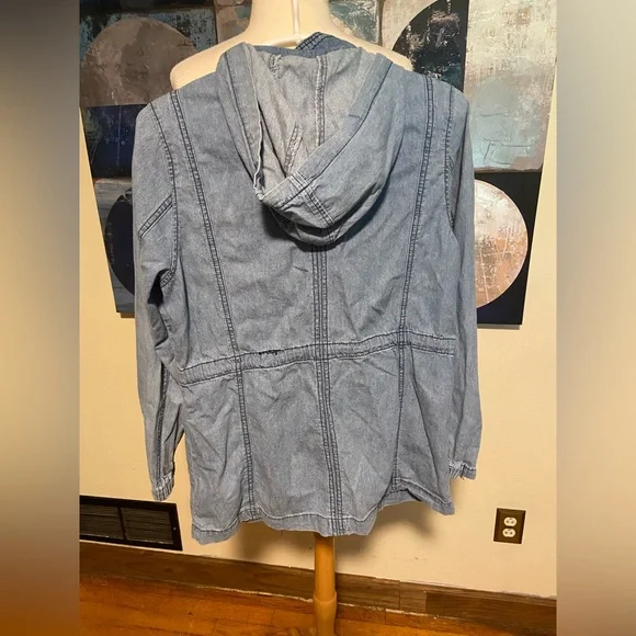 Chambray cotton denim jacket - Picture 2 of 8